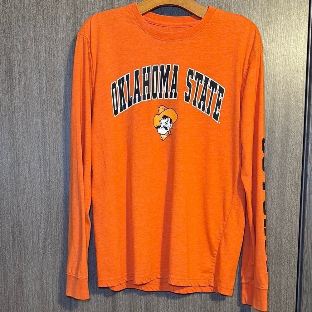 Colosseum Oklahoma State Cowboys Orange Long Sleeve T-Shirt Size Medium EUC